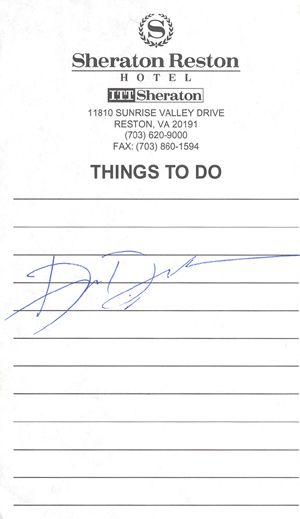 David Duke's autograph.