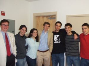 Flanking James O’Keefe (center) are members of the White Supremacist group Youth for Western Civilization. Christine Rousselle, currently a web-editor and contributor for TownHall.com, is on the left and Timothy Dionisopoulos, who is currently working with US Immigration Reform PAC (USIRPAC), is on the right wearing the YWC T-Shirt.