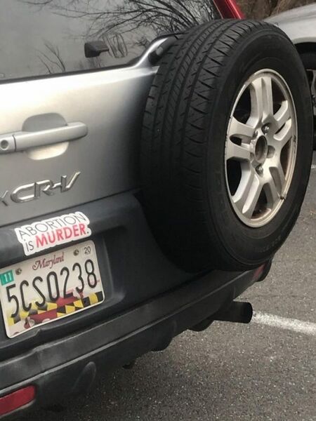 Victor drives a silver Honda CR-V CX with Maryland plates 5CS0238 – currently sporting an “Abortion is Murder” sticker on the rear bumper